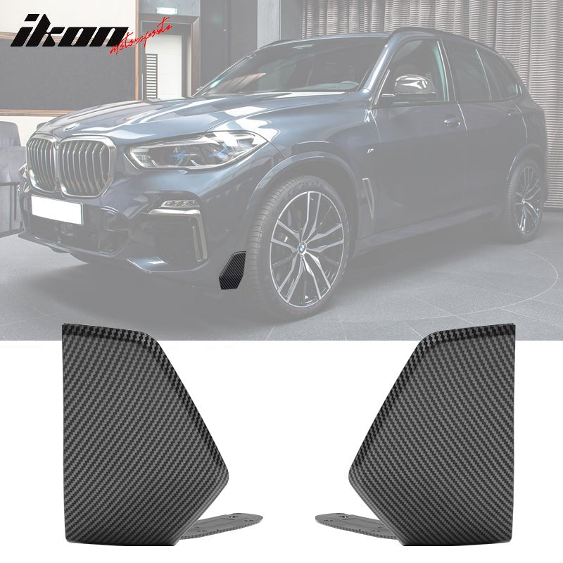 Fit 19 - 21 Bmw G05 X5 M Sport 2pc Front Splitter Apron cflCarbon Fiber PrintIkon Motorsports