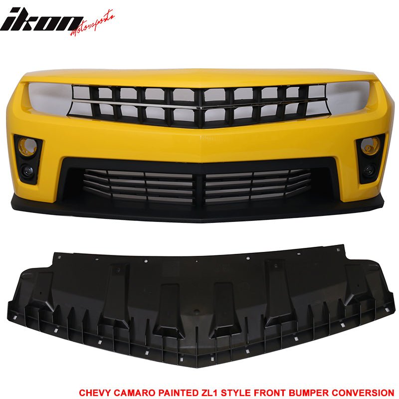 Fits 10 - 13 Camaro ZL1 Front Bumper Yellow - PPIkon Motorsports