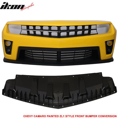 Fits 10 - 13 Camaro ZL1 Front Bumper Yellow - PPIkon Motorsports