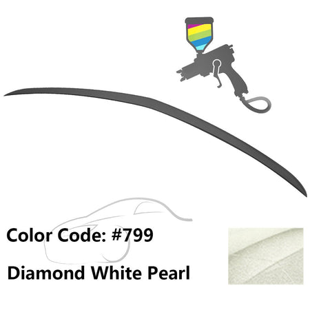 Fits 10 - 17 W207 C207 799 Diamond White Pearl Trunk SpoilerIkon Motorsports