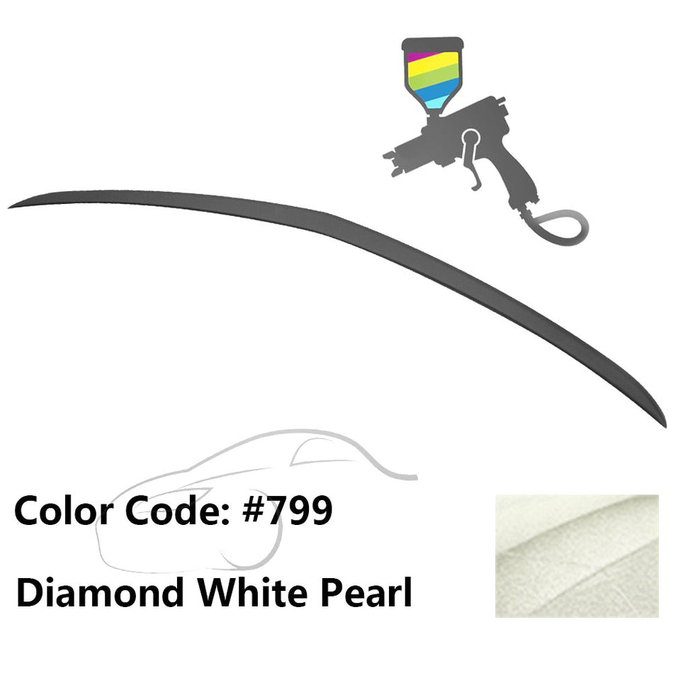 Fits 10 - 17 W207 C207 799 Diamond White Pearl Trunk SpoilerIkon Motorsports