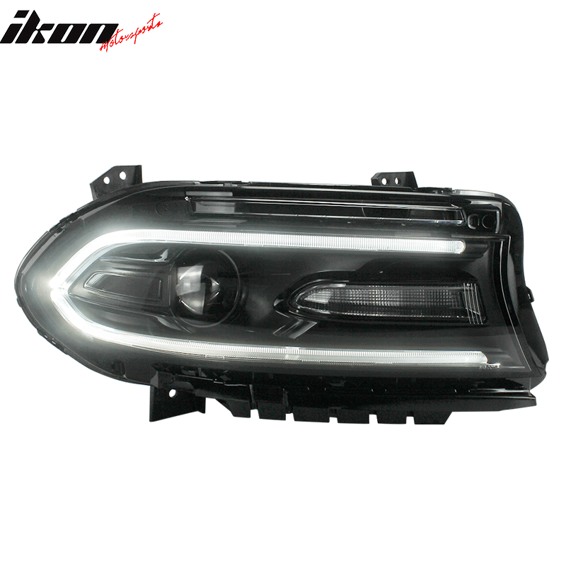 Fits 15 - 23 Dodge Charger Sequentialindicator LED DRL HeadlightsIkon Motorsports