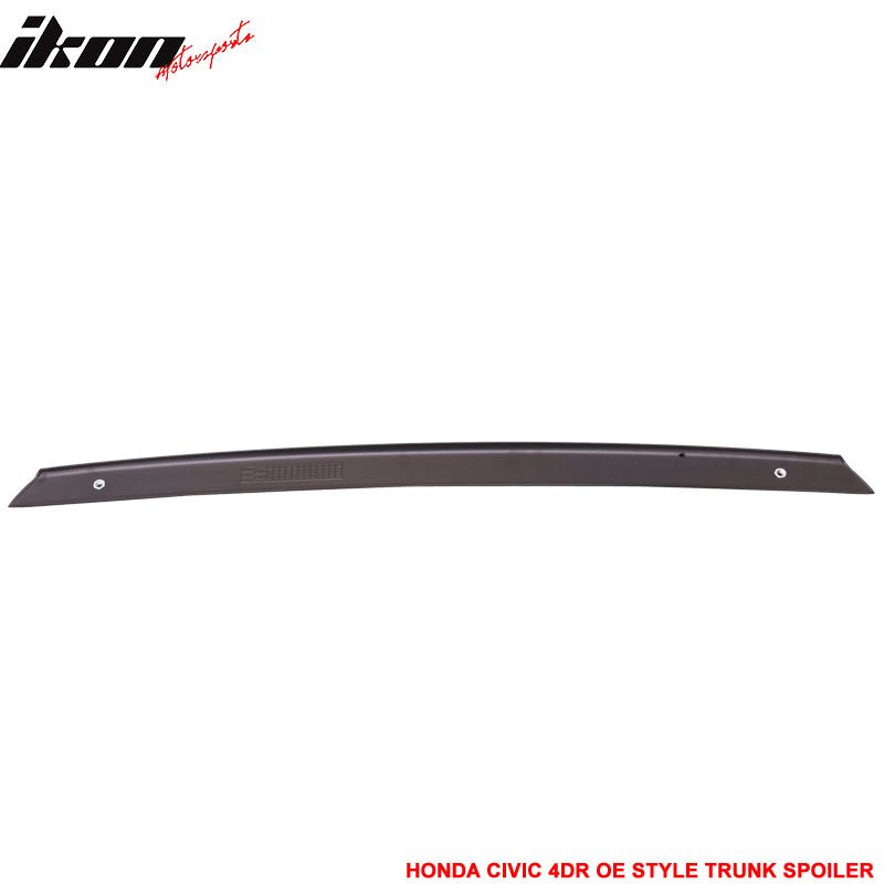 Fits 16 - 21 Civic 10th Gen Sedan OE Trunk Spoiler IKON Roof Spoiler ABSIkon Motorsports