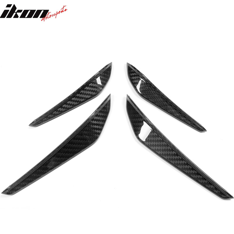 Fits 21-23 G80 M3 G82 G83 M4 MP Style 4PCS Front Bumper Canards Dry Carbon Fiber