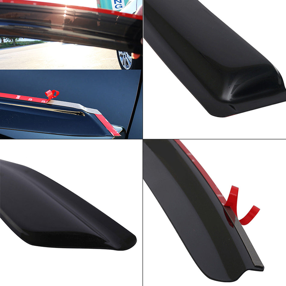 IKON MOTORSPORTS, Window Visor Compatible With 2009-2013 Toyota Corolla Vent Sun Shade Rain Guards Side Window Deflectors