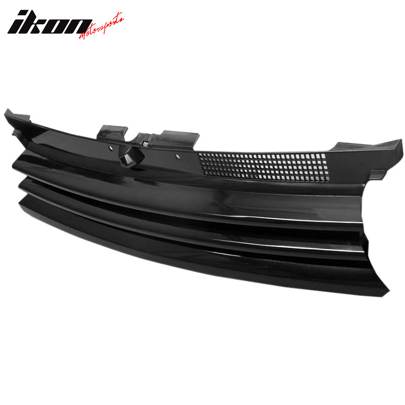 Grille Compatible With 1999-2006 Volkswagen Golf & Gti & R32 Mk4 s, Badge Less Style ABS BlackFront Bumper Hood Grill by IKON MOTORSPORTS