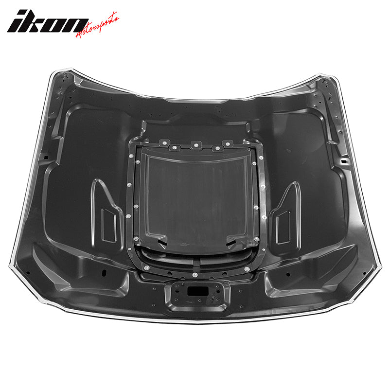 Fits 15-17 Ford Mustang GT500 Style Aluminum Front Hood Cover Air Vent Unpainted