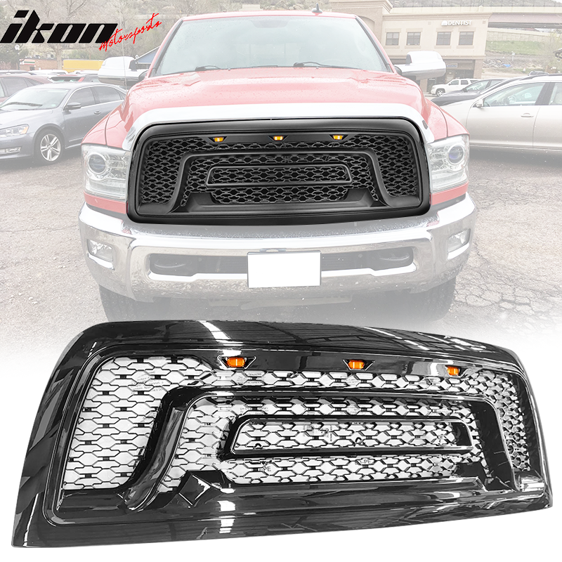 IKON MOTORSPORTS, Grille Compatible With 2010-2018 Dodge Ram 2500