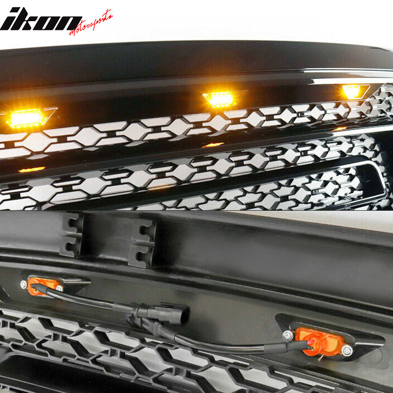 Fits 10-18 Dodge Ram 2500 3500 Front Grille Guard w/ Signal Light Gloss Black