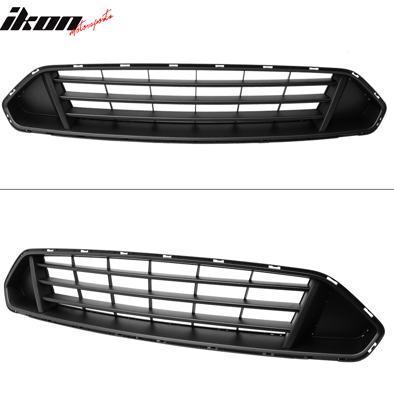 IKON MOTORSPORTS Grille Compatible With 2018-2022 Ford Mustang, Front Upper Grid Grill ABS