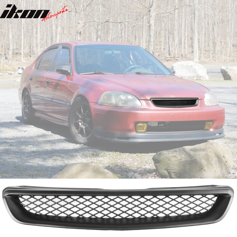 1996-1998 Honda Civic EJ EK Type R Front Bumper Mesh Hood Grille - ABS