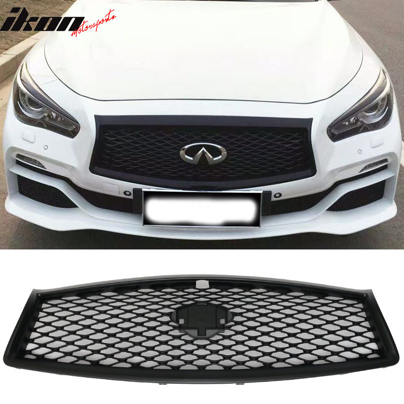 Pre-Painted Grille Compatible With 2014-2017 Infiniti Q50, Eau Rouge ER Style ABS Bumper Hood by IKON MOTORSPORTS