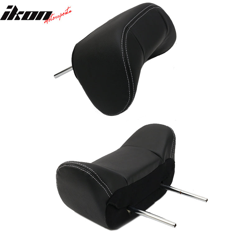 Fits 2011-2017 Toyota Sienna Black Faux Leather Front + Middle + Rear Headrests