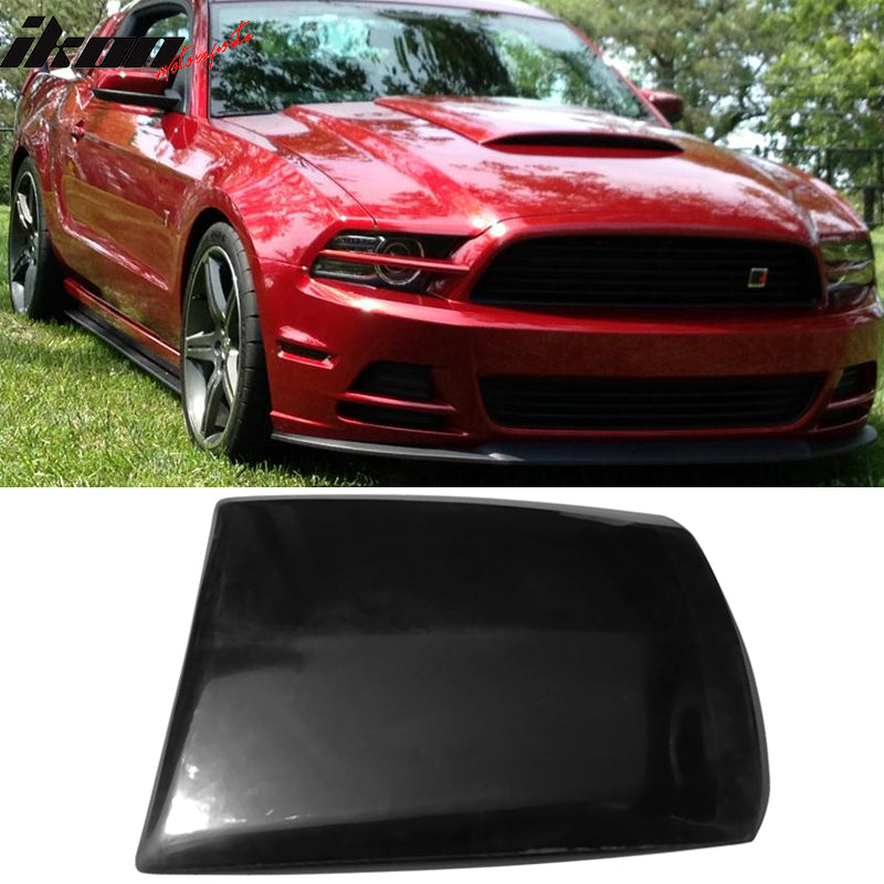 2013-2014 Mustang GT Type Style Unpainted Black Hood Vent Scoop PU