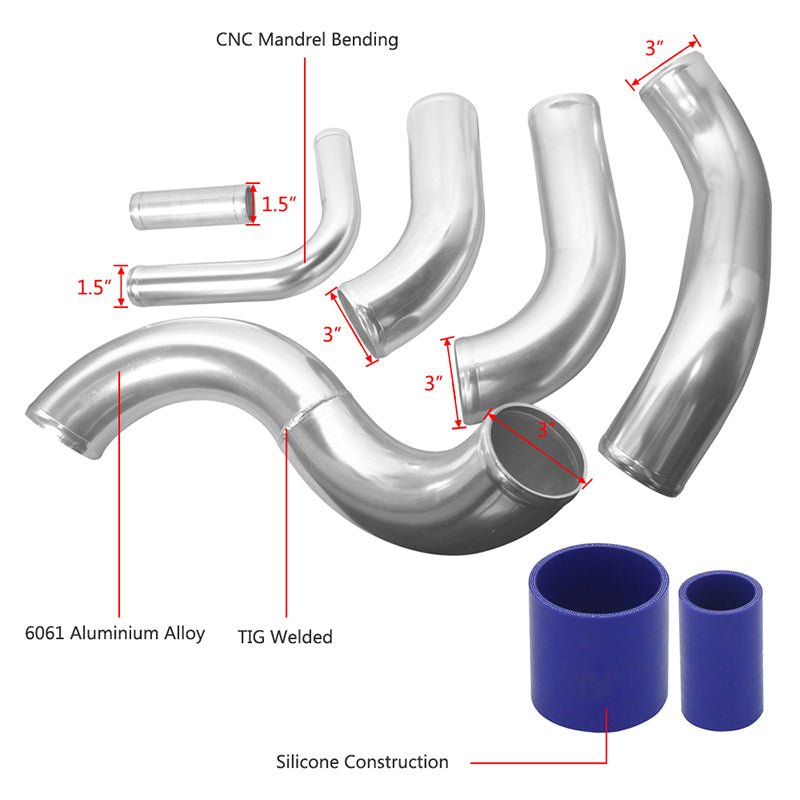 Fits 93-97 Mazda RX-7 FD3S 13B Intercooler Piping Kits FMIC Bolts On Directly