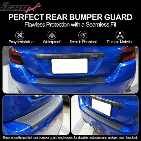 Fits 18-23 Subaru XV Crosstrek Rear Bumper Cover Protector Step Plate Pad Guard