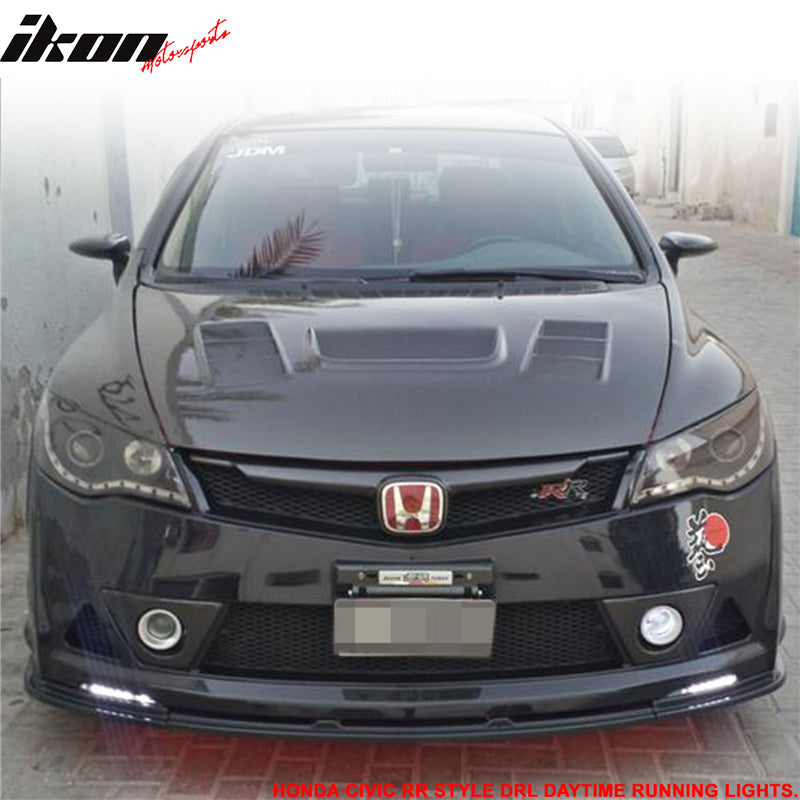 Fit 2006-2015 Honda Civic 4Dr Daytime Running Lights RR Style