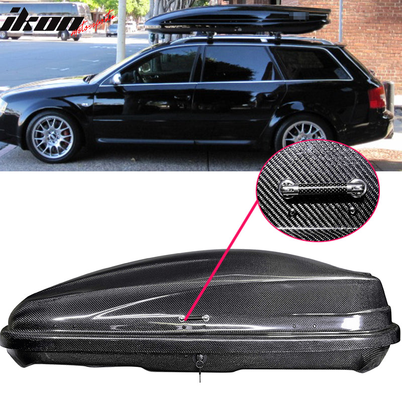 Key Lock Car Cargo Roof Box Luggage Roof Carrier 57*29*16 Carbon Fiber