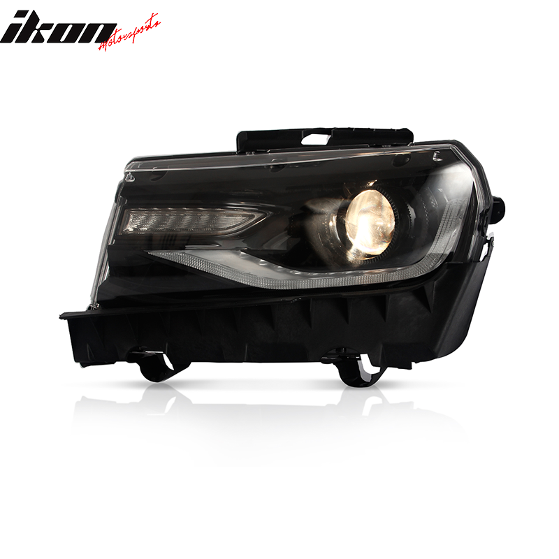 Fits 14-15 Chevy Camaro 6th Gen Style Projector DRL LED Headlights w/ 20 Colors