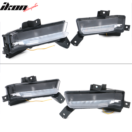 Fits 16-18 Chevy Camaro SS DRL Fog Lights Clear w/ Amber Turning Signal