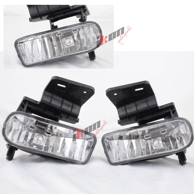 Compatible With 1999-2002 Chevy Silverado Clear Lens Fog Light 2000-2006 Suburban Tahoe+Hid6000K