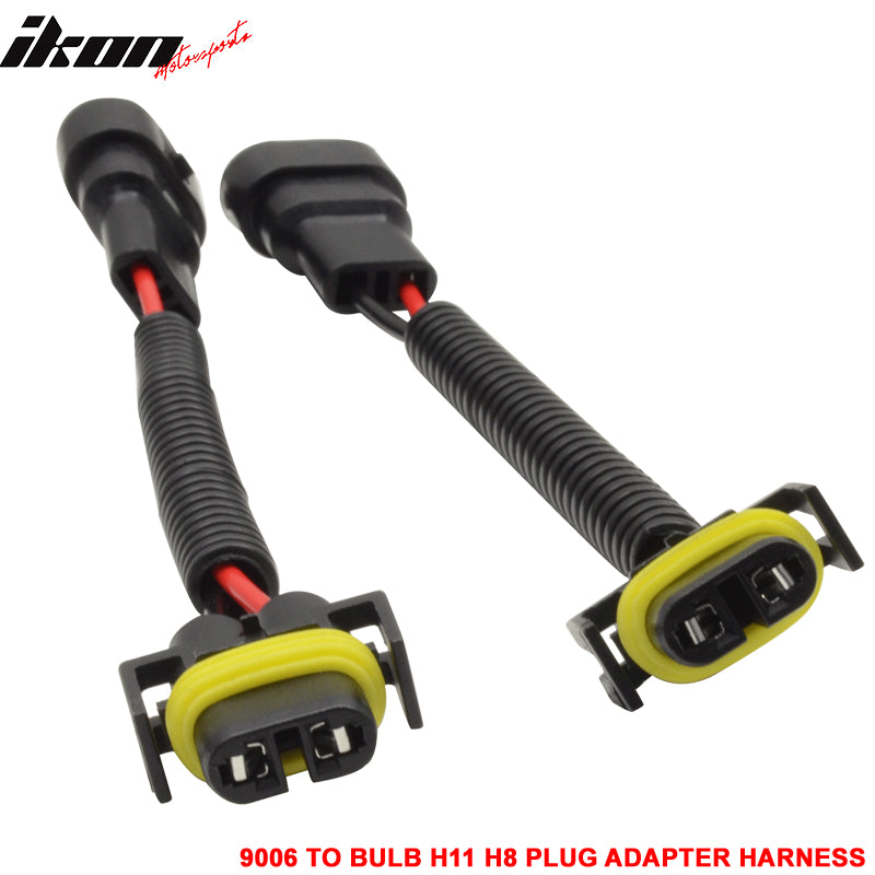 Plug Adapter Harness, 9006 Bulb To H11 H8 Hightlight Fog Light Conversion Wiring Plug Adapter Harness by IKON MOTORSPORTS