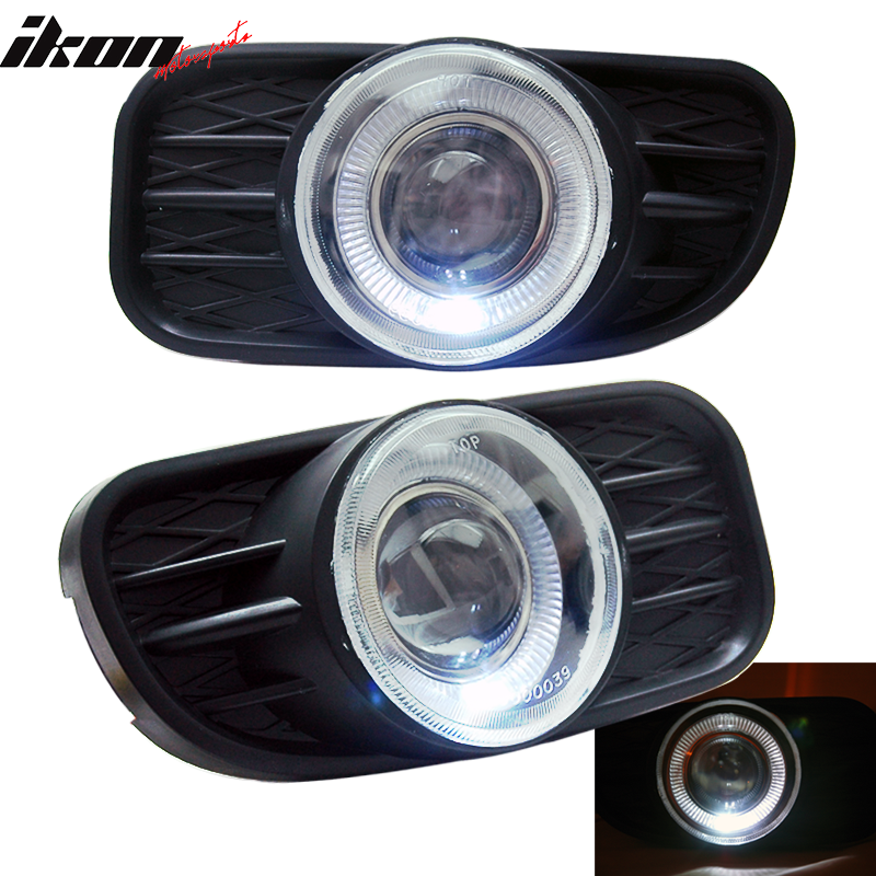 Fits 99-04 Jeep Grand Cherokee Halo Projector FogLight Lamps Clear