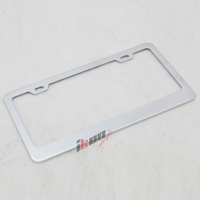 2PC Chrome Stainless Steel License Plate Frame + Screw Cap Car Truck Van SUV