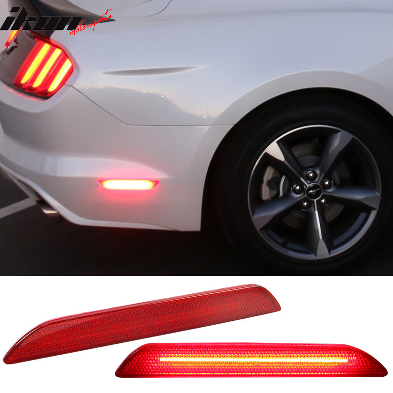 2015-2017 Ford Mustang 2Dr Rear Side Marker LED Lights Reflectors