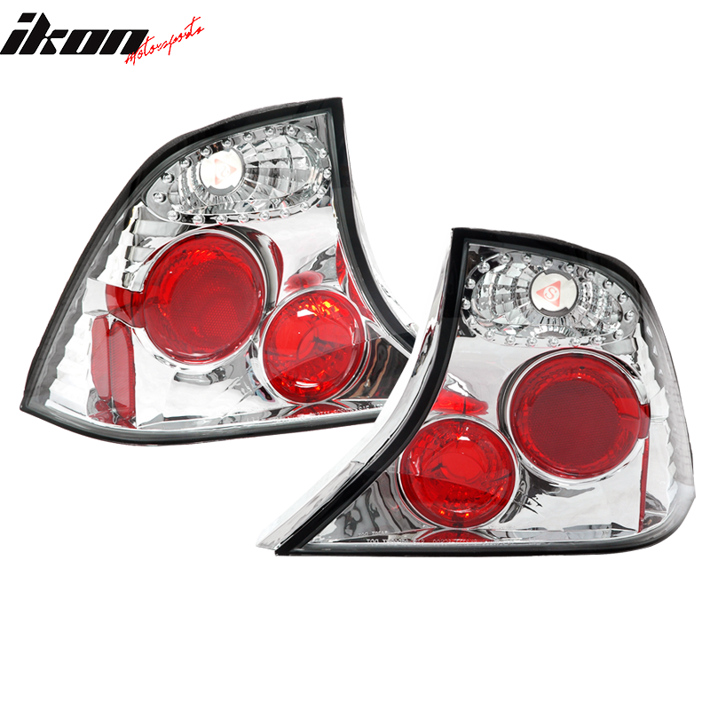 Compatible With 2000-2004 Ford Focus Sedan 4Dr Chrome Altezza Tail Lights