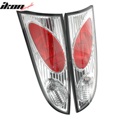 Compatible With 2000-2004 Ford Focus Hatch 5Dr Chrome Altezza Tail Lights