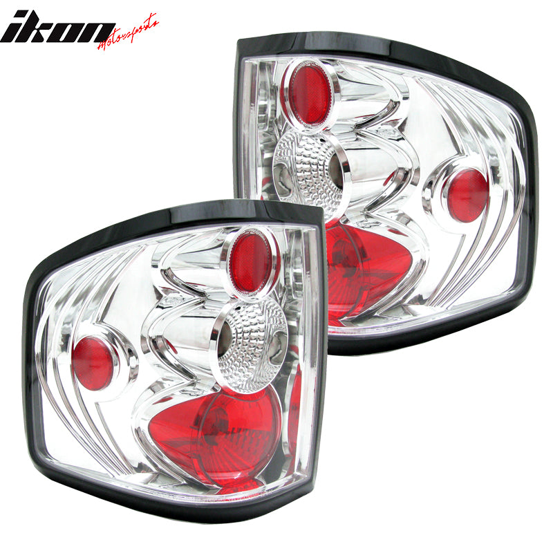 Compatible With 2004-2008 Ford F150 Style side Altezza Tail Lights Chrome