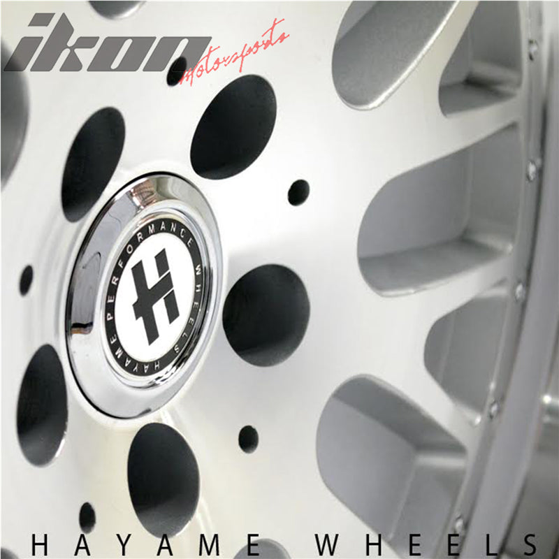 SALE! 15x8 Hayame Performance Wheel Rims Silver Face Machine Lip 4x100 x4