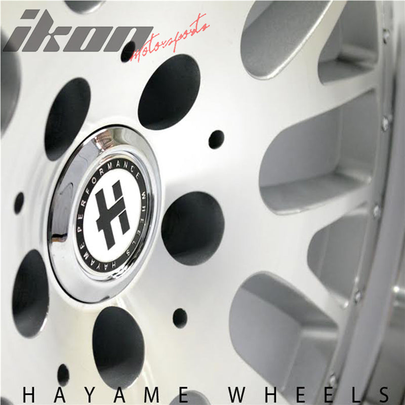 18x9.5 Hayame Performance Wheel Silver Face Machine Lip 5x100