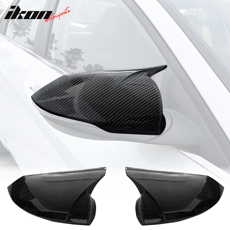IKON MOTORSPORTS Mirror Cover Compatible With 2021 2023 Hyundai Elantra 4 Door Sedan ABS Plastic Rear View Side Mirror Cover Cap Trim 2PC Ikon Motorsports