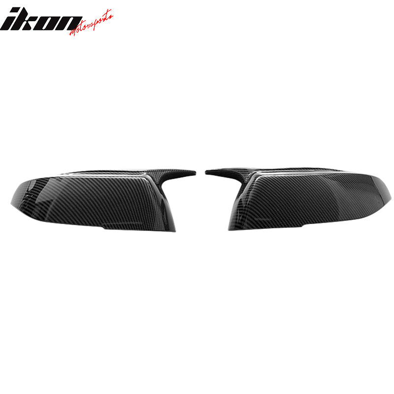 Fits 14-23 Infiniti Q50 Q60 Carbon Fiber Print Rear View Side Mirror Cover Cap