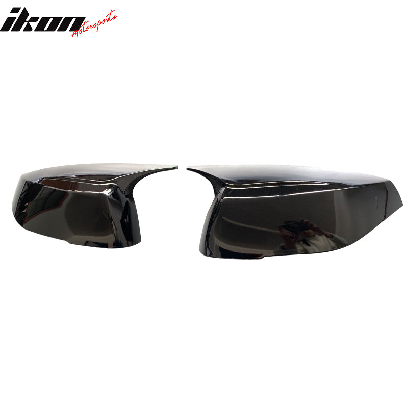 Fits 14-23 Infiniti Q50 Q60 Q70 QX30 Gloss Black Rear View Side Mirror Cover Cap