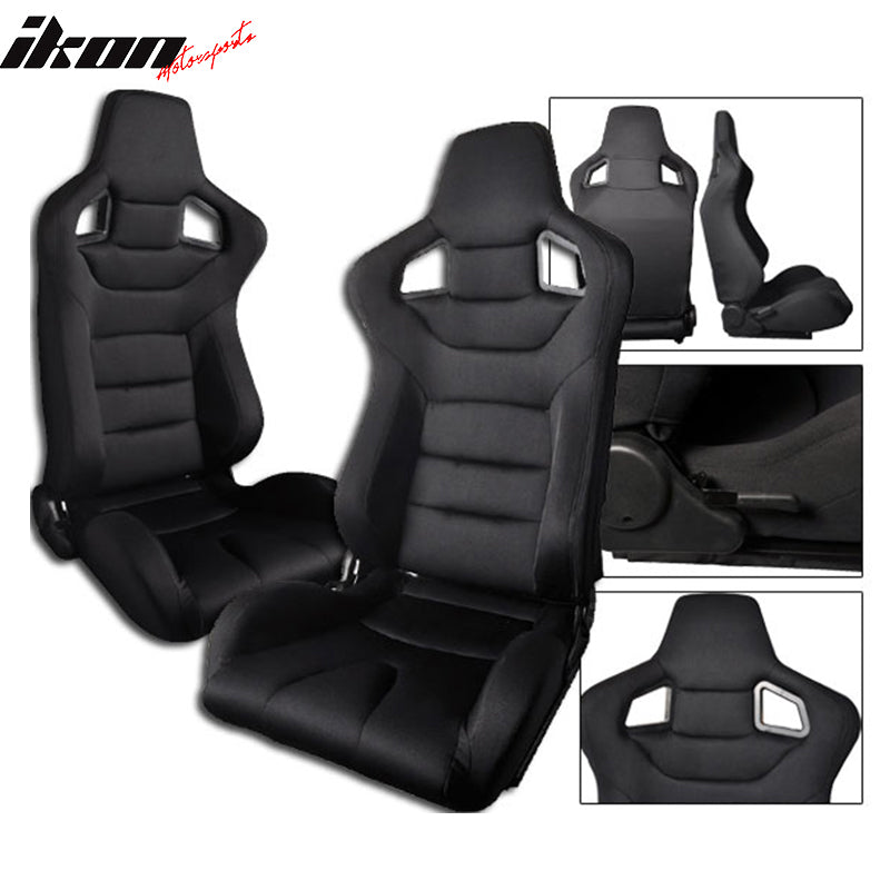 Universal JDM Black Racing Seats Cloth