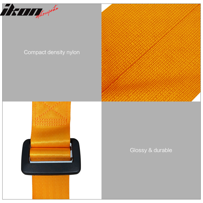 Clearance Sale 4 Point Racing Harness Buckle Seat Belt 2" Wide Nylon Orange