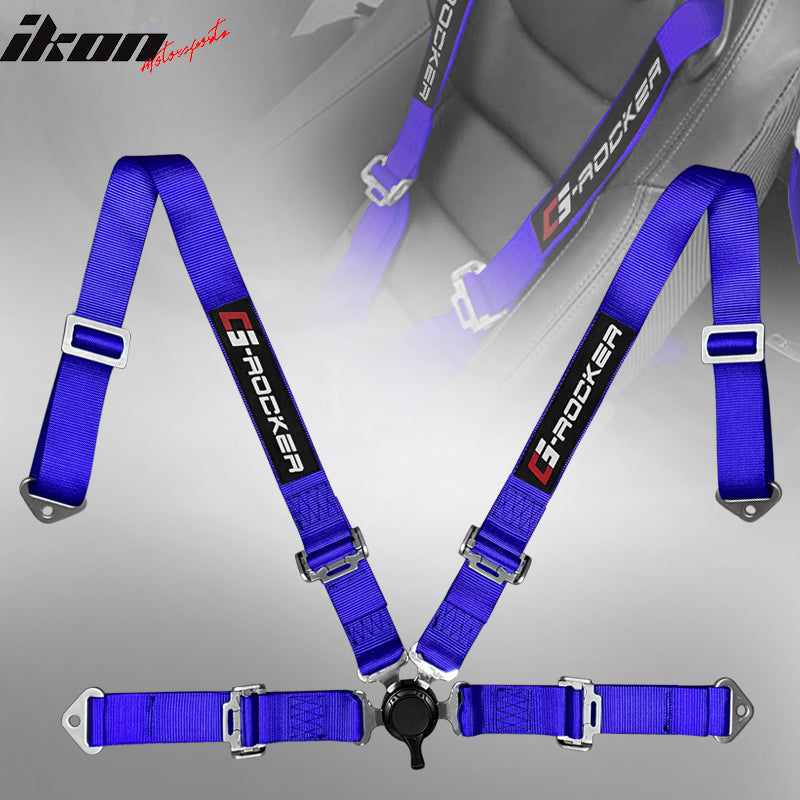 Universal 4 Point Cam-Lock Purple Racing Harness Seat Belt Nylon