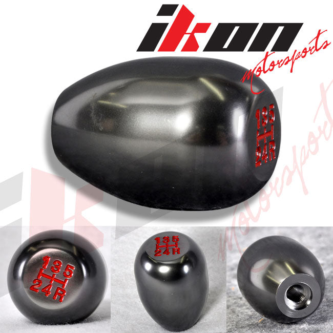 Gunmetal Aluminum M10X1.5 MT T-R Style Gear Shift Knob 5 Speed JDM Emblem Badge