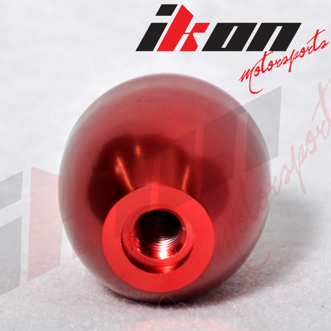 Red Aluminum MT M8X1.25 Gear Shift Shifter Knob 5 Speed JDM Emblem