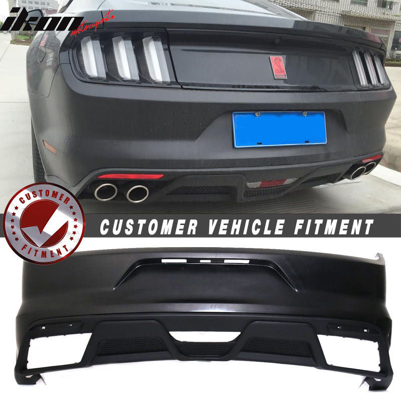 Compatible With 2015-2016 Ford Mustang GT350 Style Front and Rear Bumper Conversion Factory Material