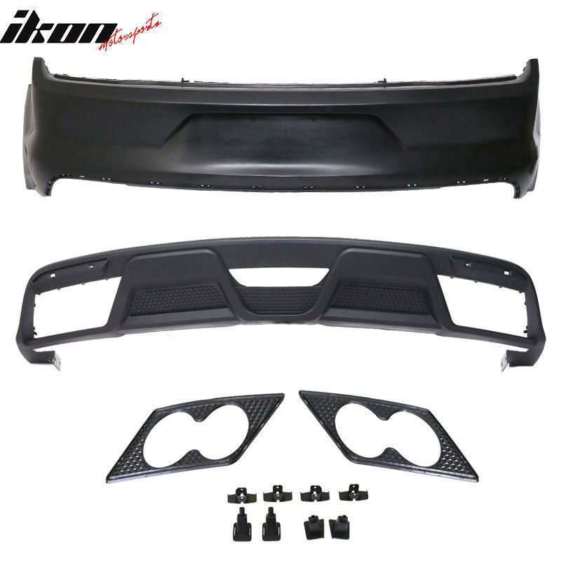 Fits 15-16 Ford Mustang GT350 Style Front and Rear Bumper Conversion OE Material