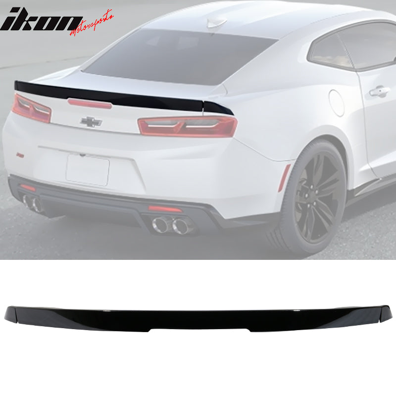 Factory Style 3-Piece Rear Trunk Spoiler For 2016-2020 Chevy Camaro – Unpainted Black ABS