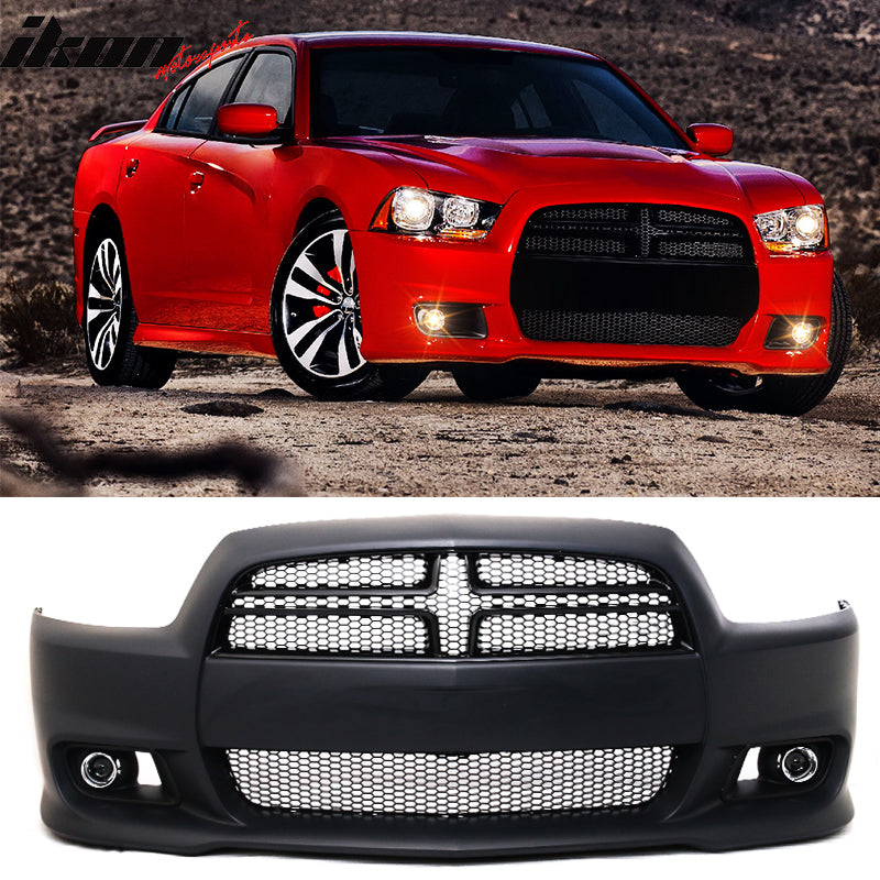 2011-2014 Dodge Charger SRT OE Black Front Bumper Conversion Cover PP