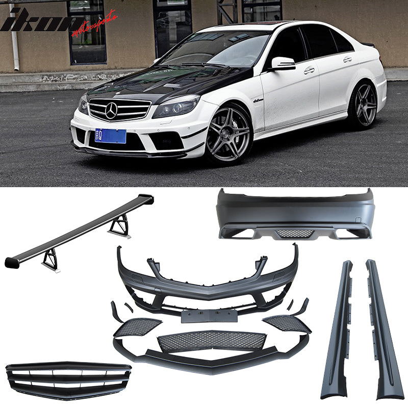 2008-2011 Benz W204 Black-Series Conversion Front Rear BodyKit PP