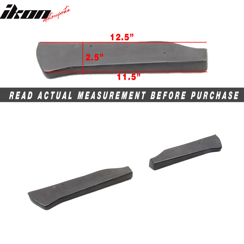Compatible With 2012.5" x 2.5" Universal Rear Bumper Lip Spats Splitters Body Kit PU Material
