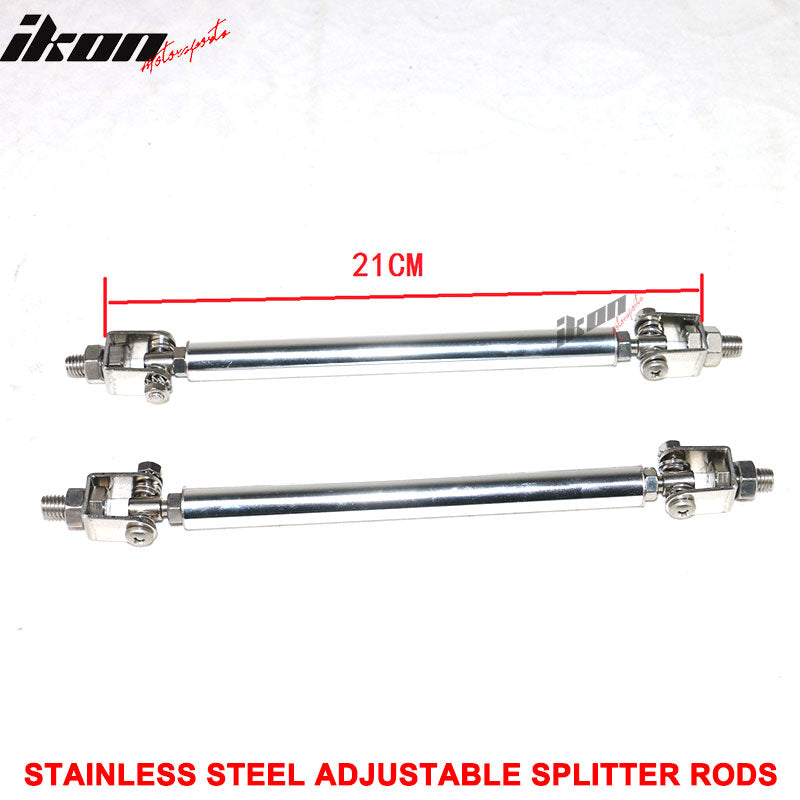Stainless Steel Adjustable Front Bumper Lip Spoiler Strut Rods 8-2010.6 Inch
