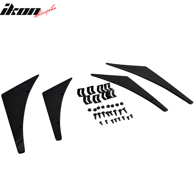 IKON MOTORSPORTS Front Bumper Lip, Universal Fit GR Style Black PU IKON MOTORSPORTS Front Bumper Lip, Universal Fit GR Style Black PU